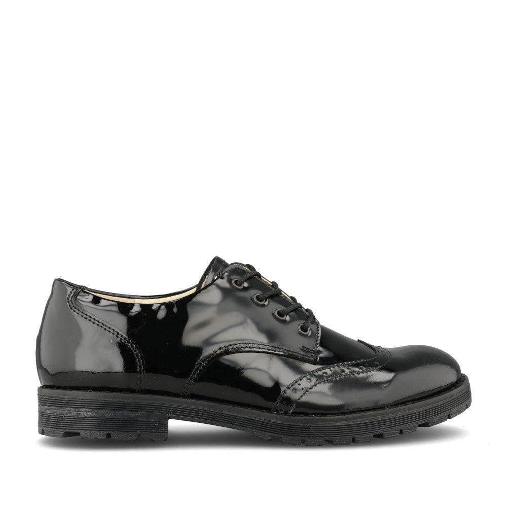 Froddo Girls Charlie G4130080-1 Patent Brogue In Black Patent