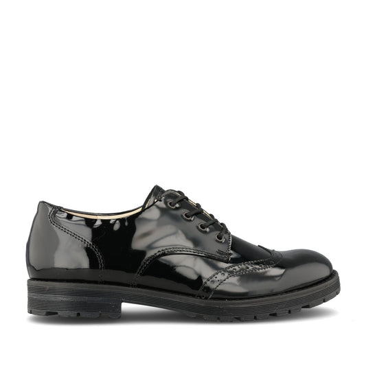 Girls Charlie G4130080-1 Patent Brogue In Blk Patent