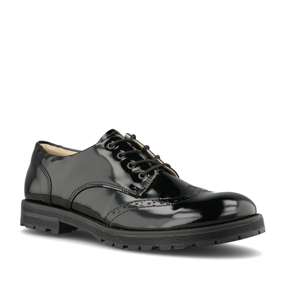 Froddo Girls Charlie G4130080-1 Patent Brogue In Black Patent