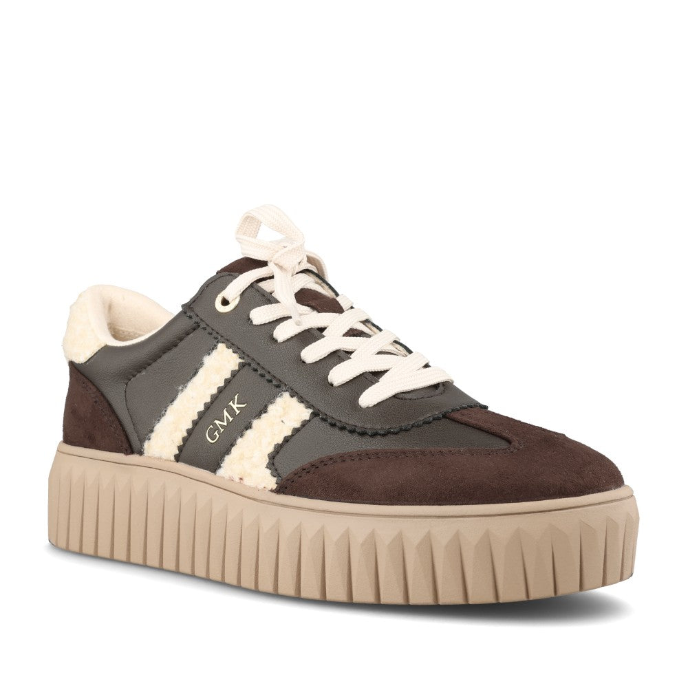 Marco Tozzi Ladies 2-83702 Ladies Laced Trainer in Mocha