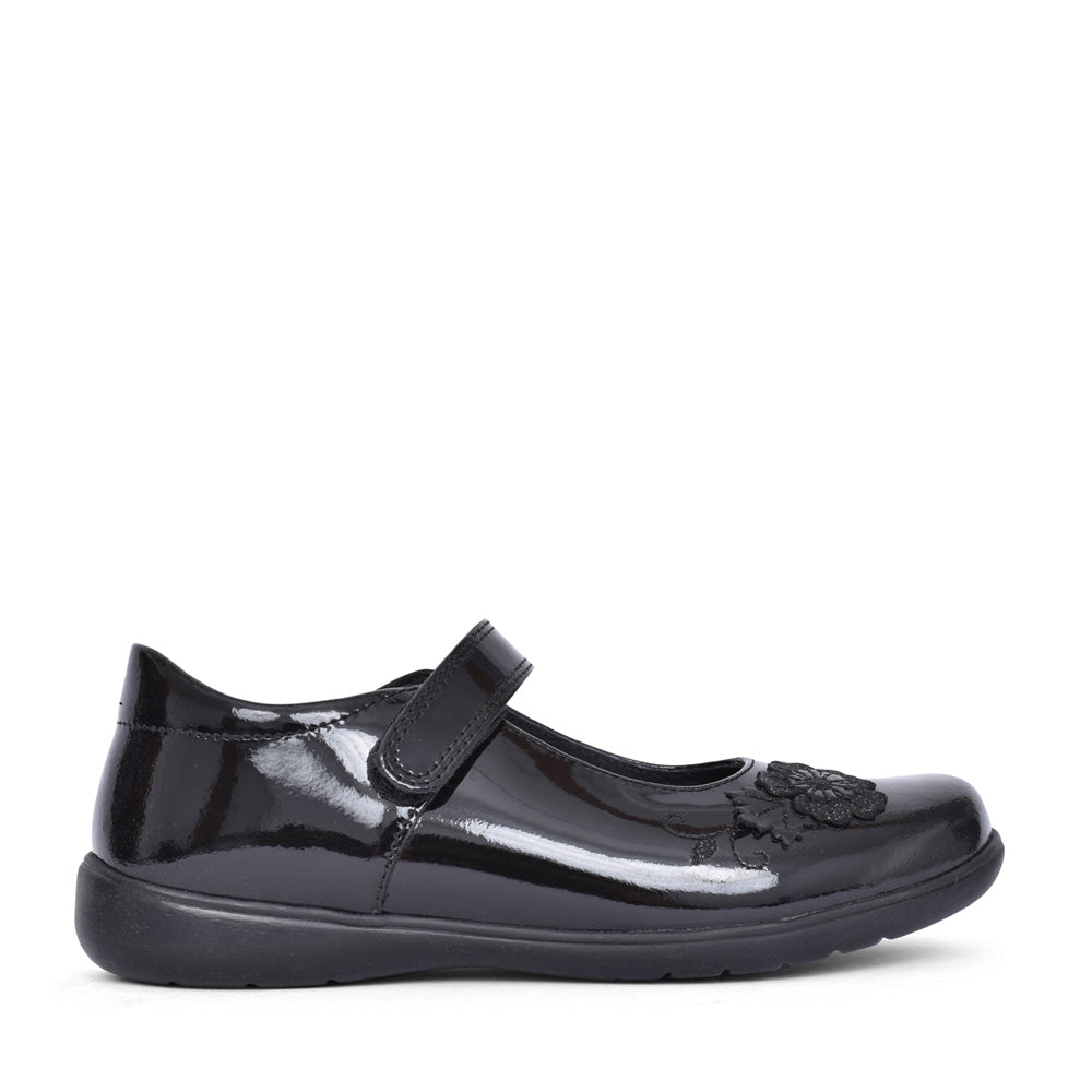 Start Rite Girls Wish F-FIT Patent Mary Jane in Black