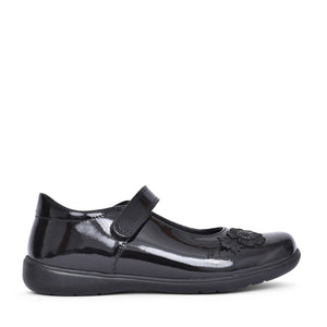 Start Rite Girls Wish G-FIT Patent Mary Jane in Black