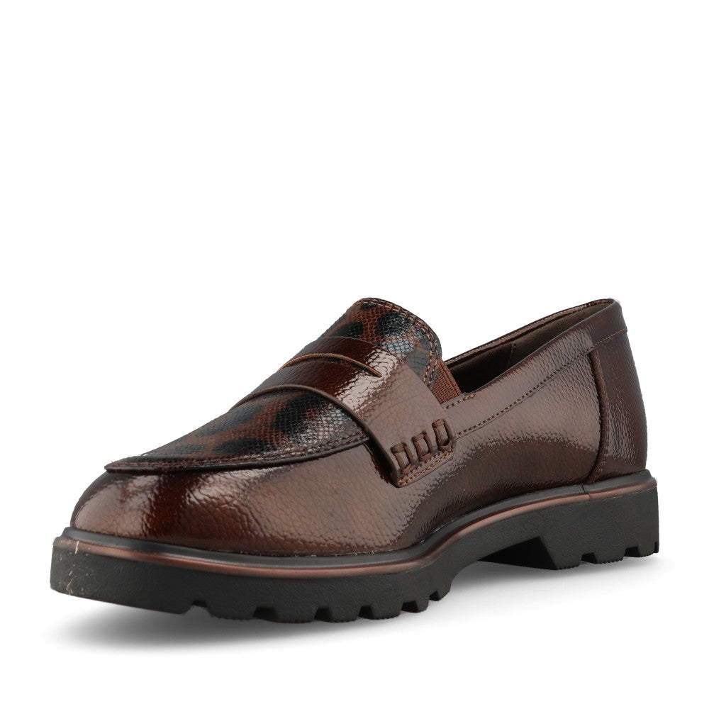 Tamaris Ladies 1-24312 Loafer In Brown-Multi