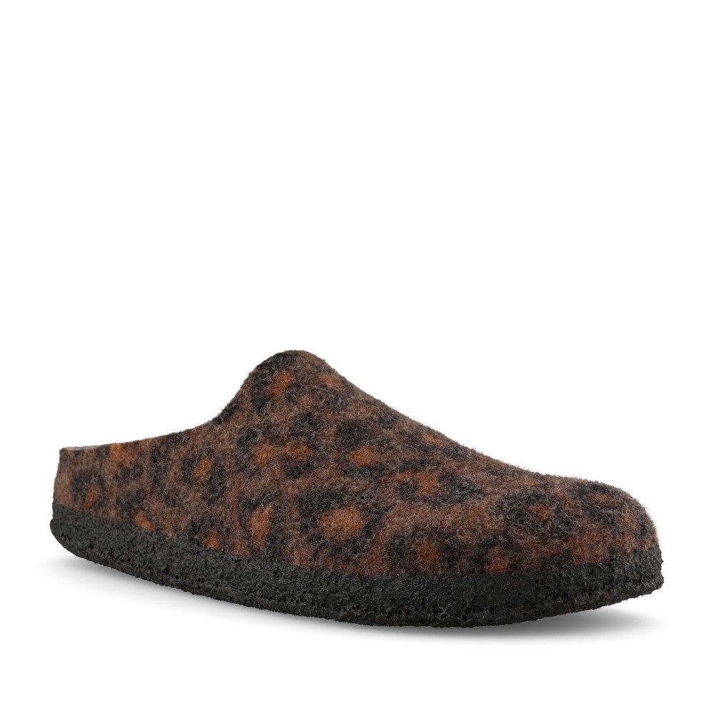 Birkenstock Ladies 1032536 Amsterdam Felt Clog In Leopard
