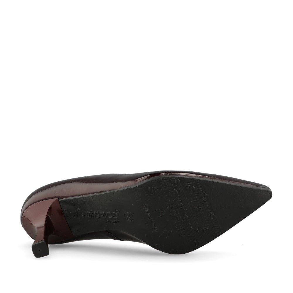 Bioeco Ladies 1118-2894 G-FIT Med Heel Court in Burgundy Patent