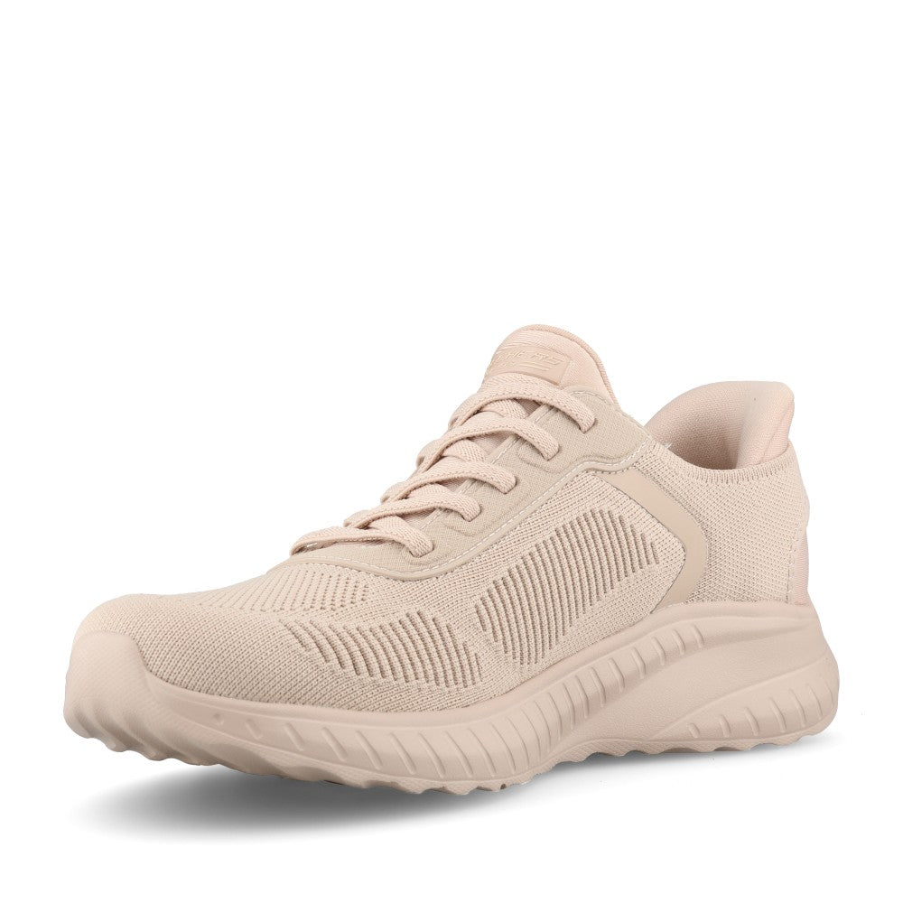 Skechers Ladies 117497 Bobs Sport Squad Chaos Trainer In Beige