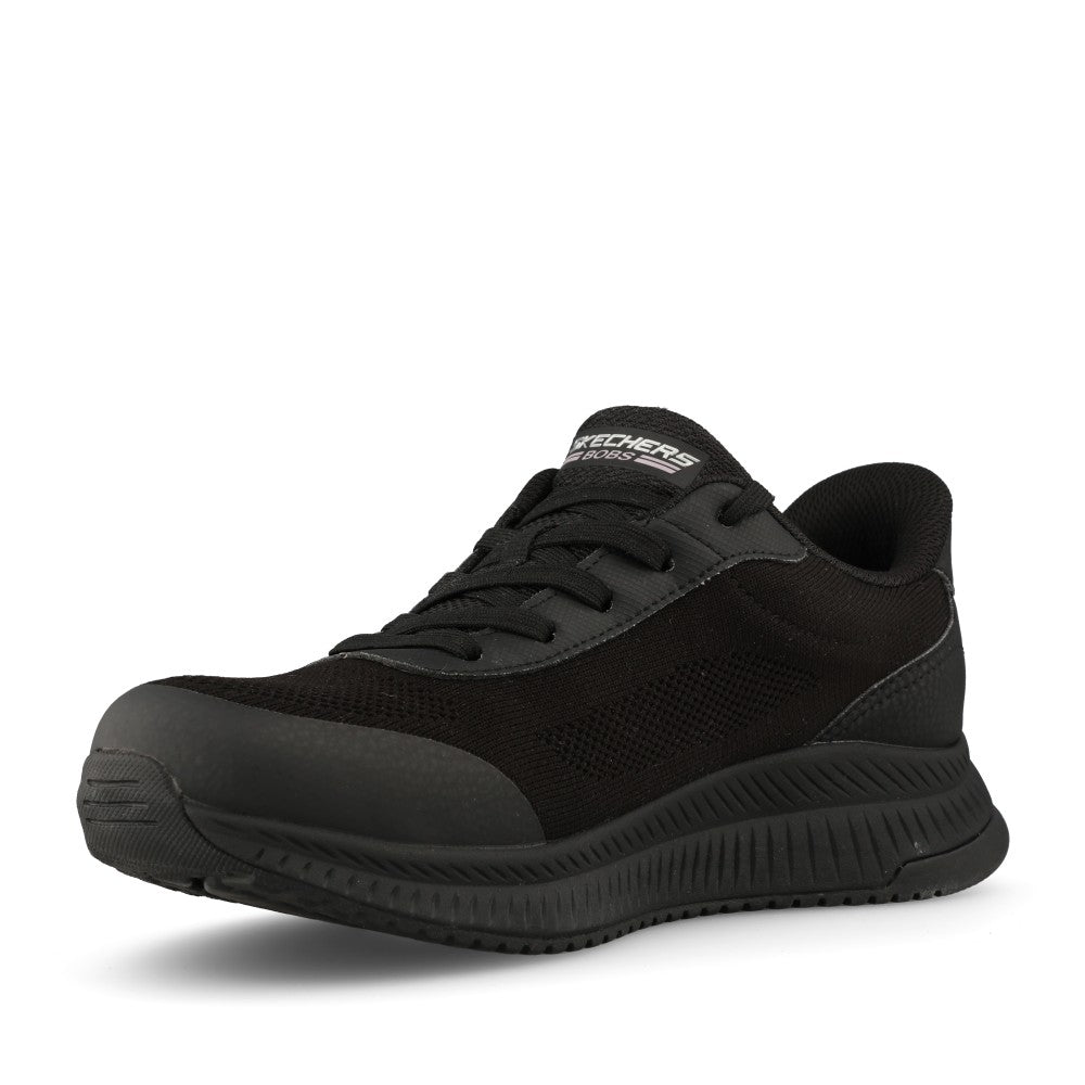 Skechers Ladies 117744 Bobs Squad 4 Essential Look Trainer In Black