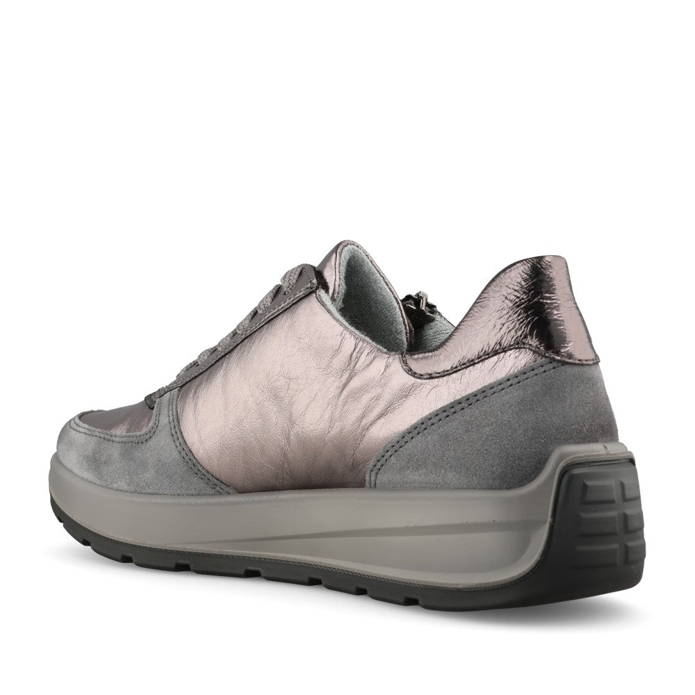 Ladies 12-25112 New York Laced Trainer In Graphite