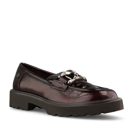 XTI Ladies 146258 Loafer In Burgundy Patent