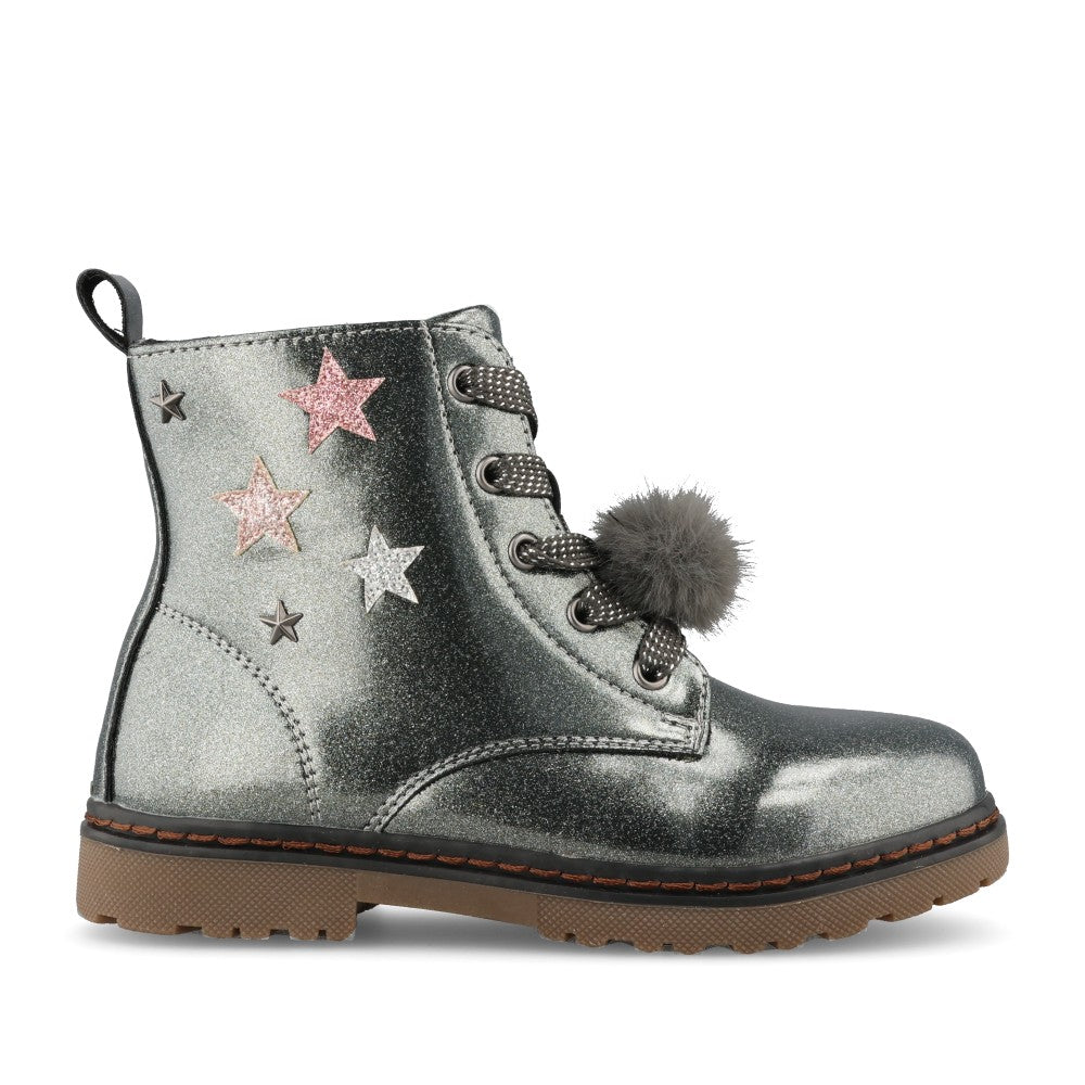 XTI Girls 154116 Ankle Boot In Pewter Patent