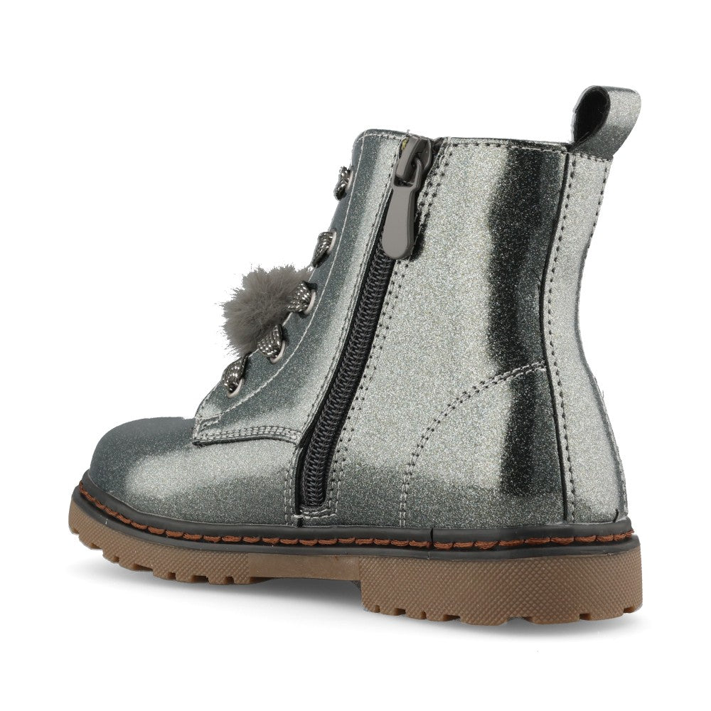XTI Girls 154116 Ankle Boot In Pewter Patent
