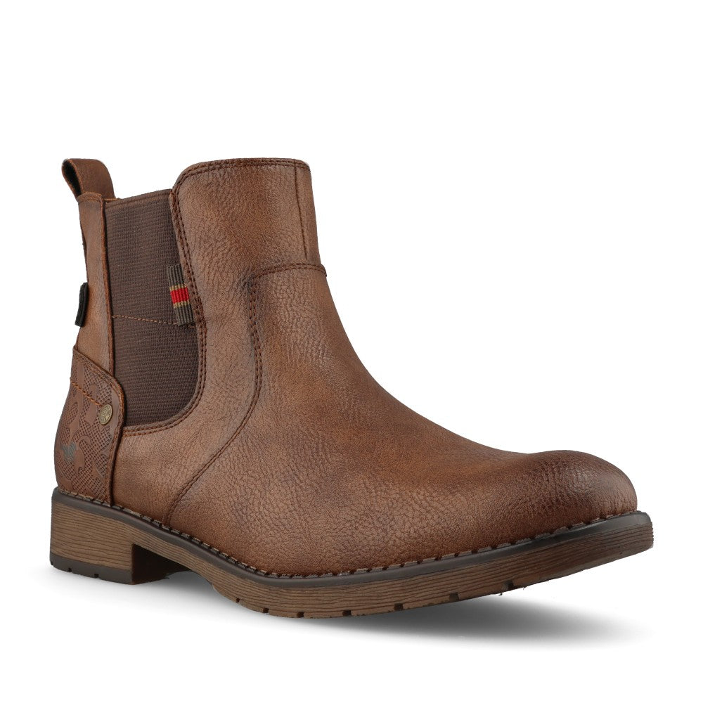 Mustang Ladies 15M0052002 Ankle Boot In Cognac