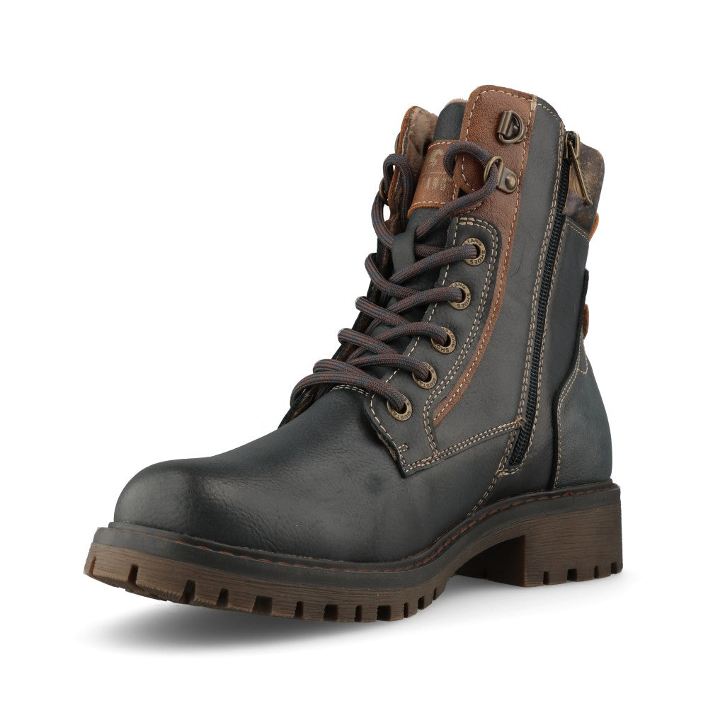 Mustang Ladies 15M0282009 Ankle Boot In Navy