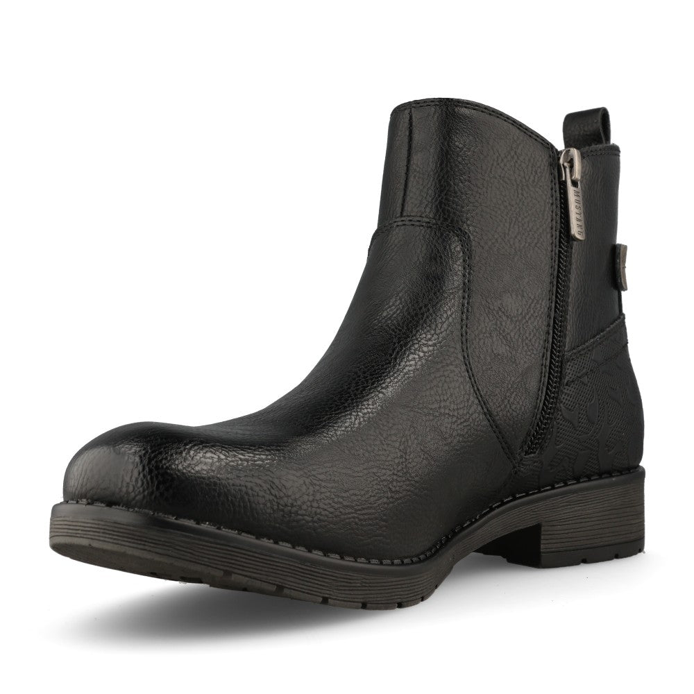 Mustang Ladies 15M0052002 Ankle Boot In Black