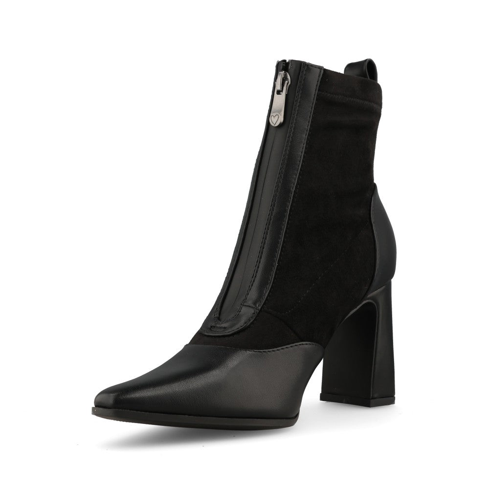 Marco Tozzi Ladies 2-25334 High Heel Ankle Boot in Black