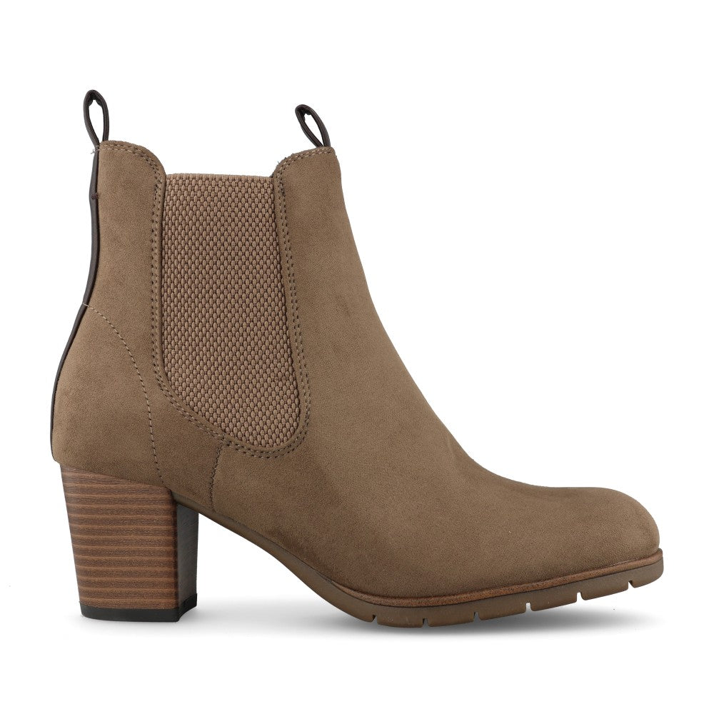 Marco Tozzi Ladies 2-25355 Block Heel Ankle Boot in Dark Brown