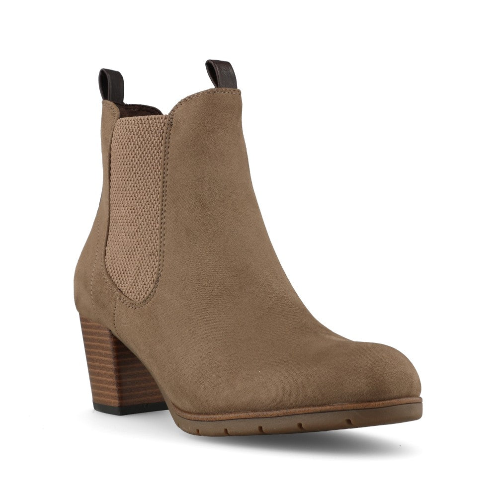 Marco Tozzi Ladies 2-25355 Block Heel Ankle Boot in Dark Brown