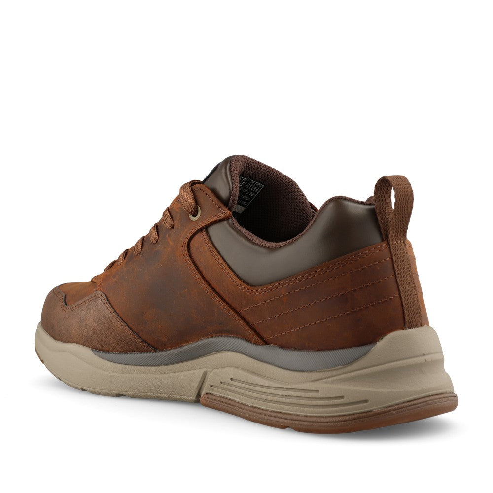 Skechers Mens 210021 Benago Hombre Waterproof Trainer In Brown