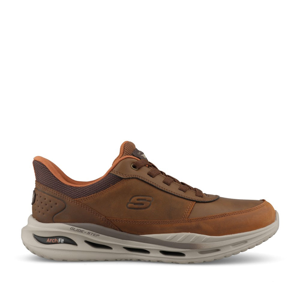 Skechers Mens 210981 Arch Fit Orvan Moxley Trainer In Brown