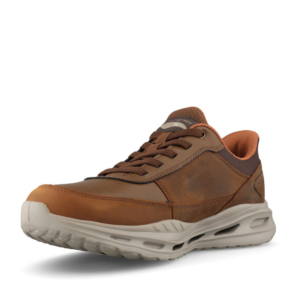 Skechers Mens 210981 Arch Fit Orvan Moxley Trainer In Brown