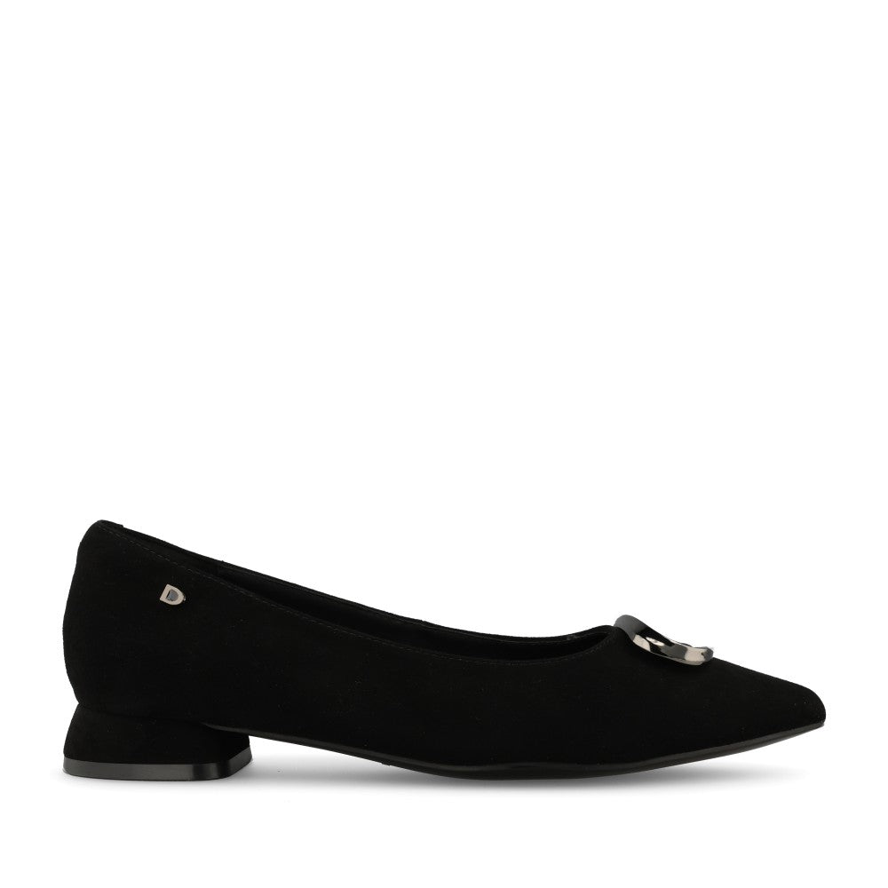 Donna Serena Ladies 2A6232DP Court Shoe In Black