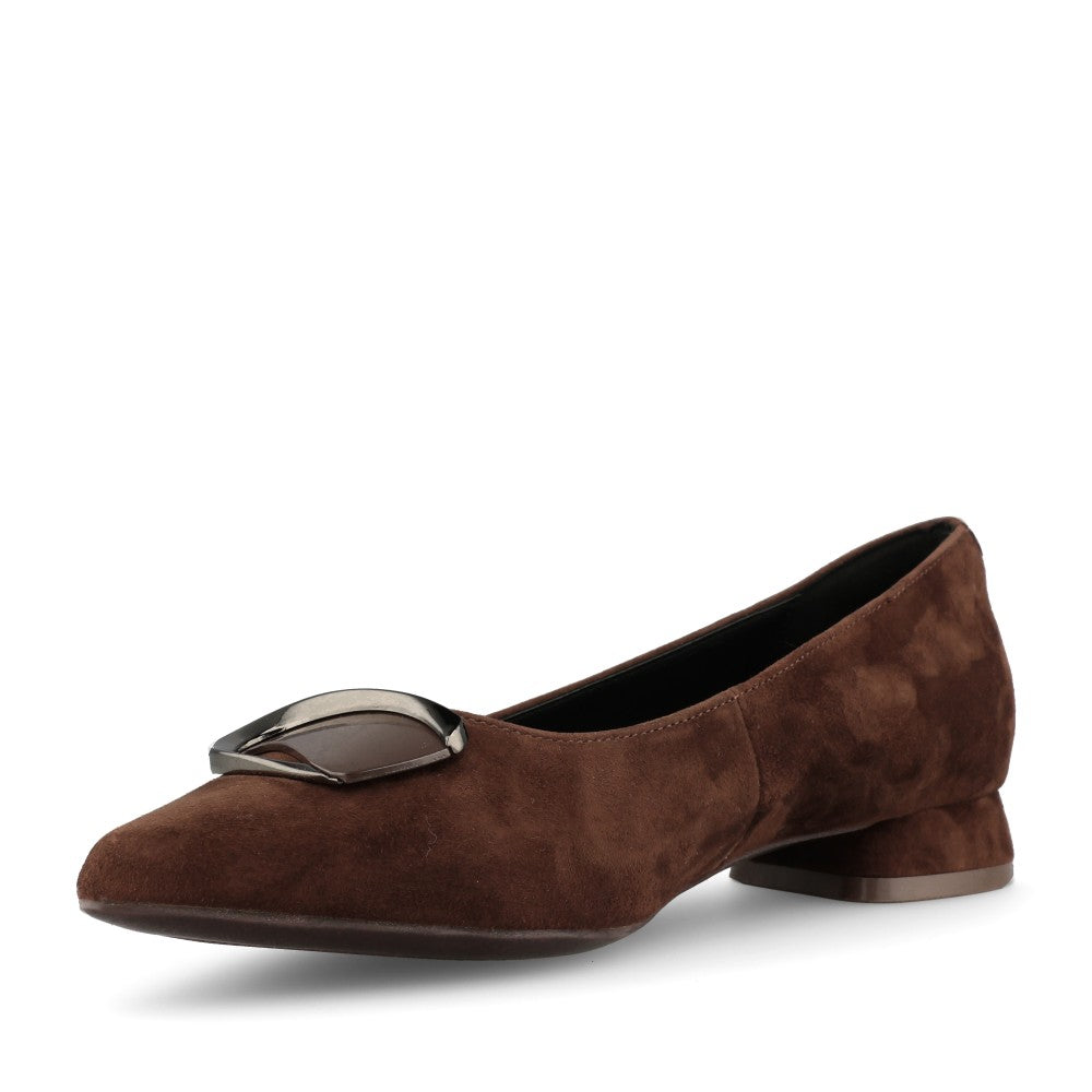 Donna Serena Ladies 2A6232DP Court Shoe In Brown