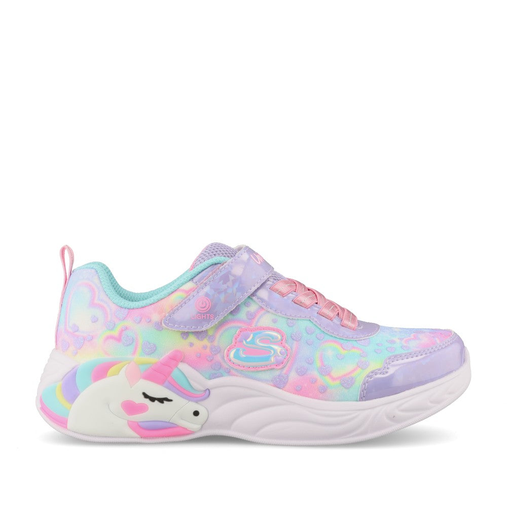 Girls 303063l S-lights Unicorn Dreams Trainer In Lavender