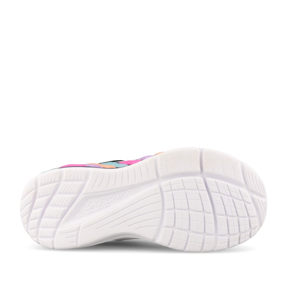 Skechers Girls 303726LC S-Lights Rainbow Cruisers Glitzy Glow Trainer In Navy