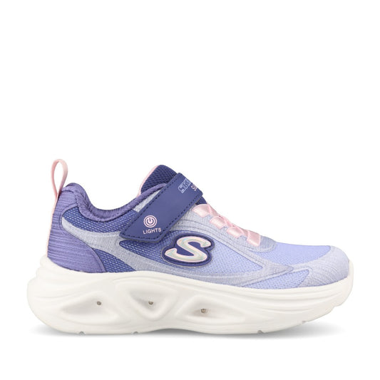Skechers Girls 303729LC Skechers Sola Glow 2.0 Dazzle Steps Trainer In Navy