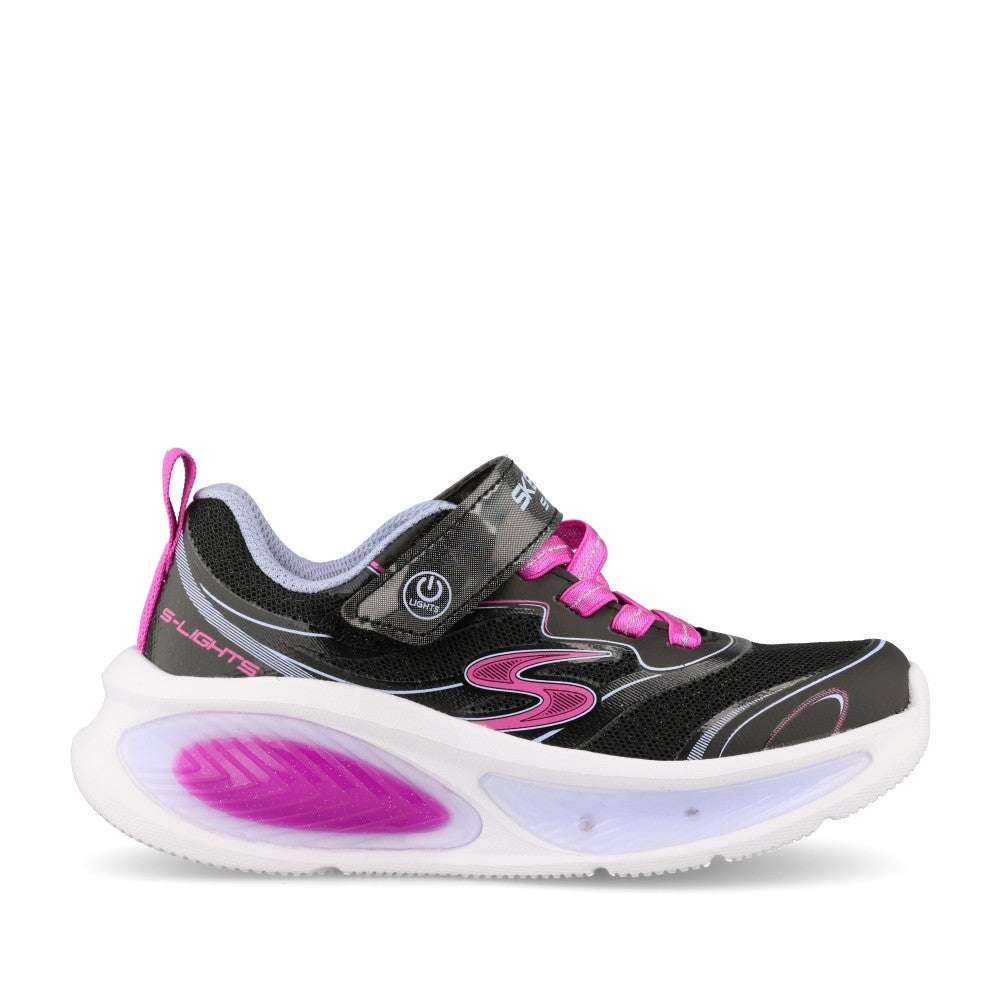 Skechers Girls 303737LC S-Lights Cosmic Glow 2.0 Trainer In Black
