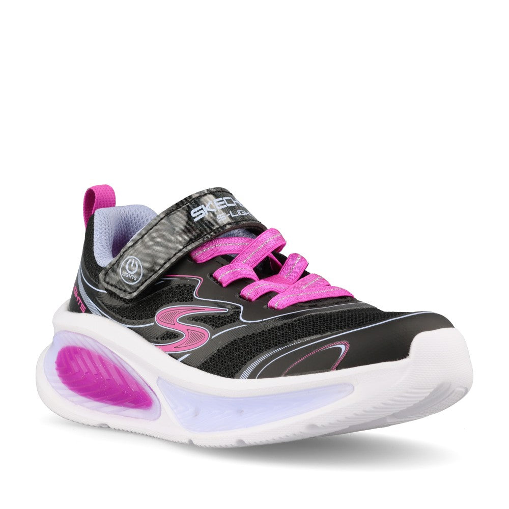 Skechers Girls 303737LC S-Lights Cosmic Glow 2.0 Trainer In Black