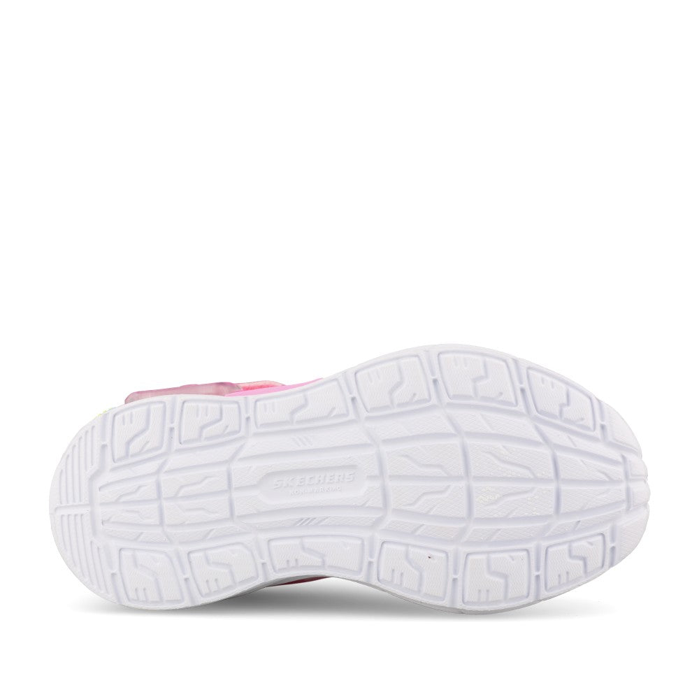 Skechers Girls 304351L Glam Racer Trainer in Pink Multi