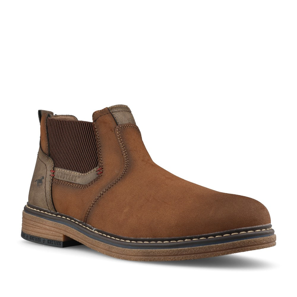 Mustang Mens 36M0071001 Ankle Boot In Whiskey