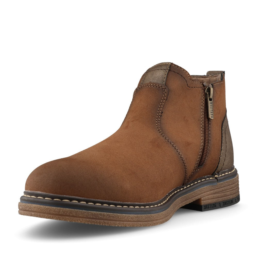 Mustang Mens 36M0071001 Ankle Boot In Whiskey