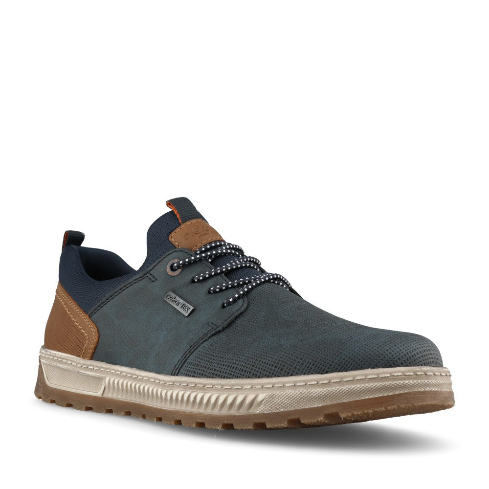 Rieker Mens 37050 Lace Shoe In Blue