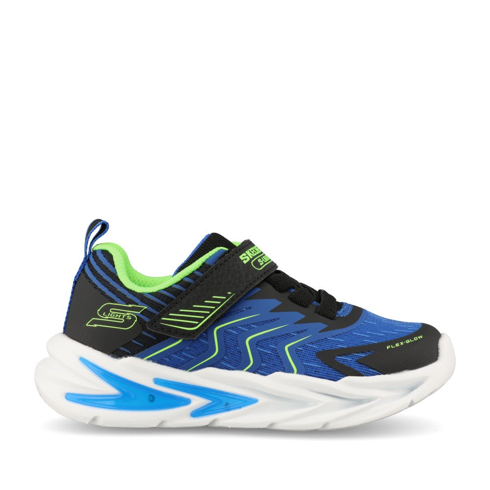 Skechers Boys 400141NC S-Lights Flex-Glow Ultra Prism-Pacer Trainer In Black