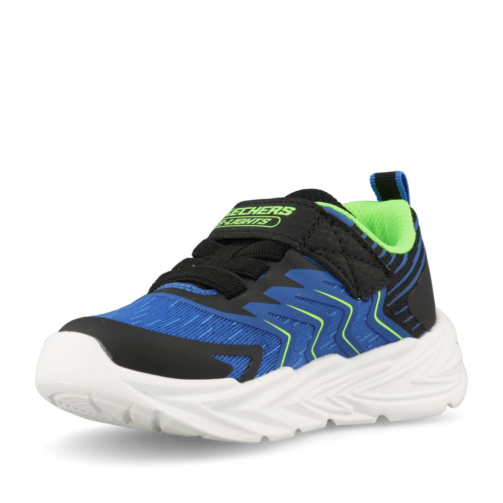 Skechers Boys 400141NC S-Lights Flex-Glow Ultra Prism-Pacer Trainer In Black