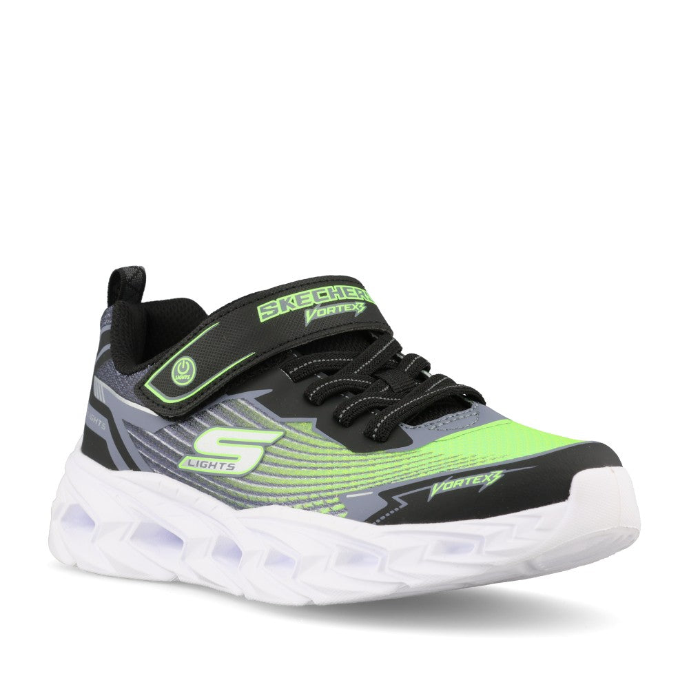 Boys 400590LC Vortex 3.0 Trainer In Black & Lime