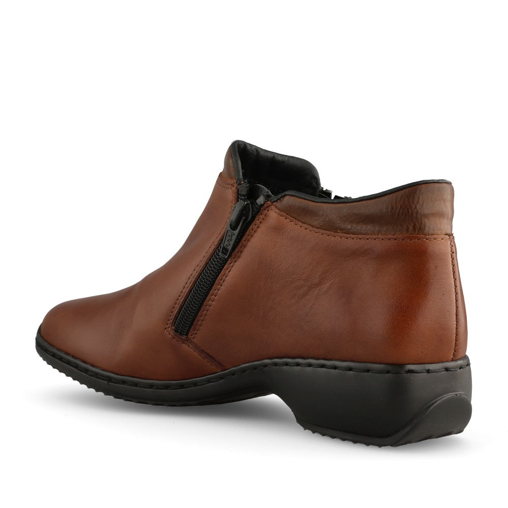 Rieker Ladies L3882 Ankle Boot In Brown