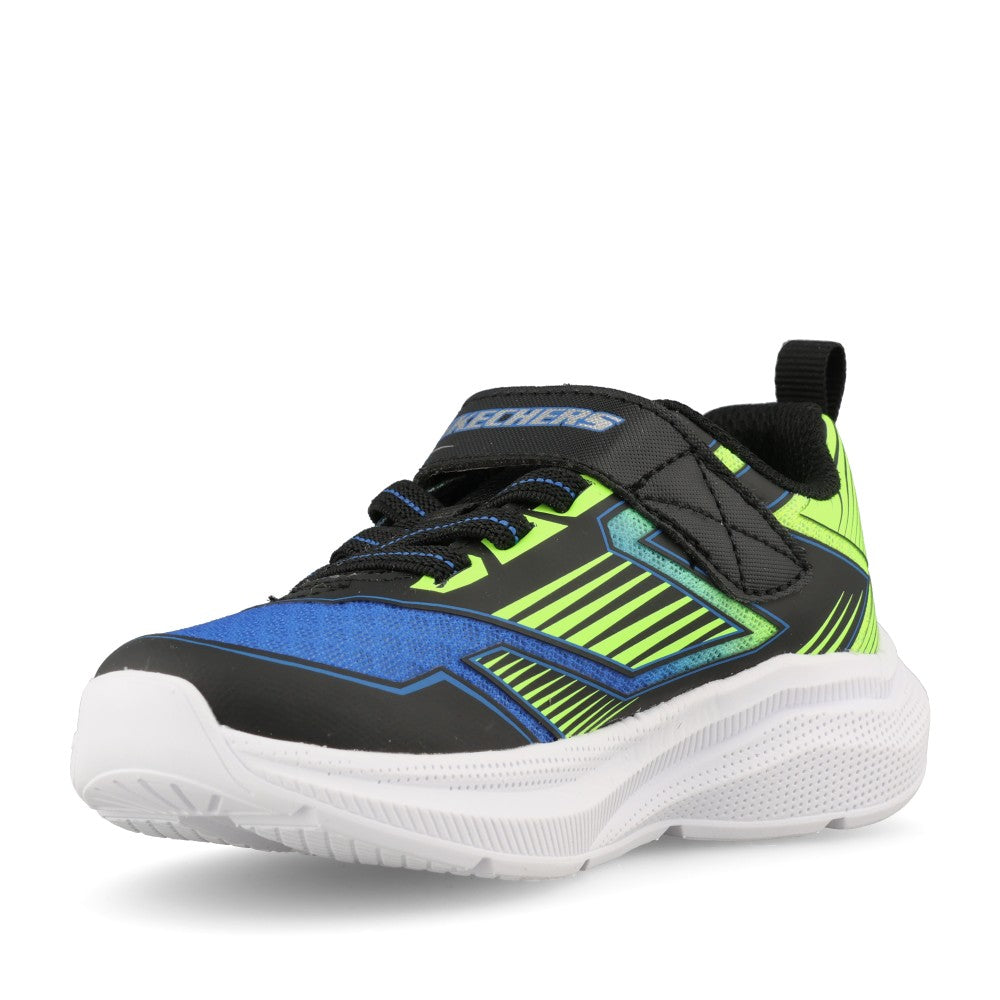 Skechers Boys 404127N Microspec Velocity Grid-Drift Trainer In Black