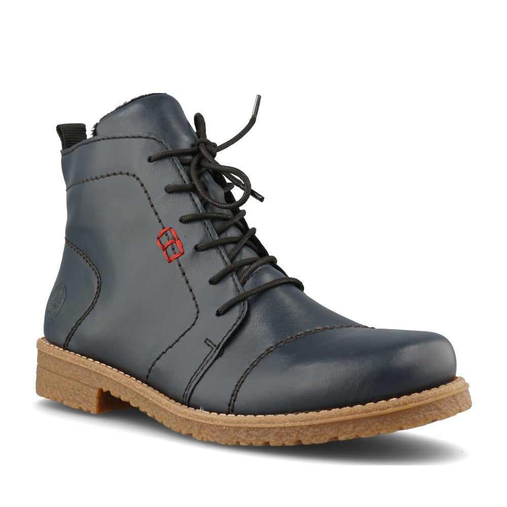 Rieker Ladies 73500 Lace Boot In Blue