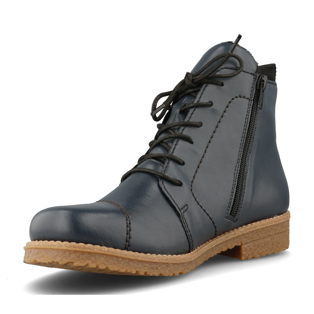 Rieker Ladies 73500 Lace Boot In Blue