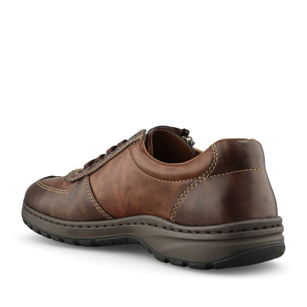 Rieker Mens 03329 Lace Shoe In Brown