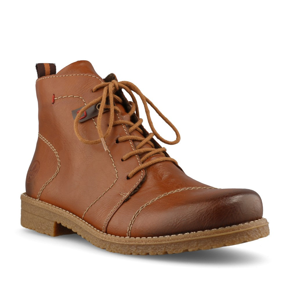Rieker Ladies 73501 Lace Boot In Brown