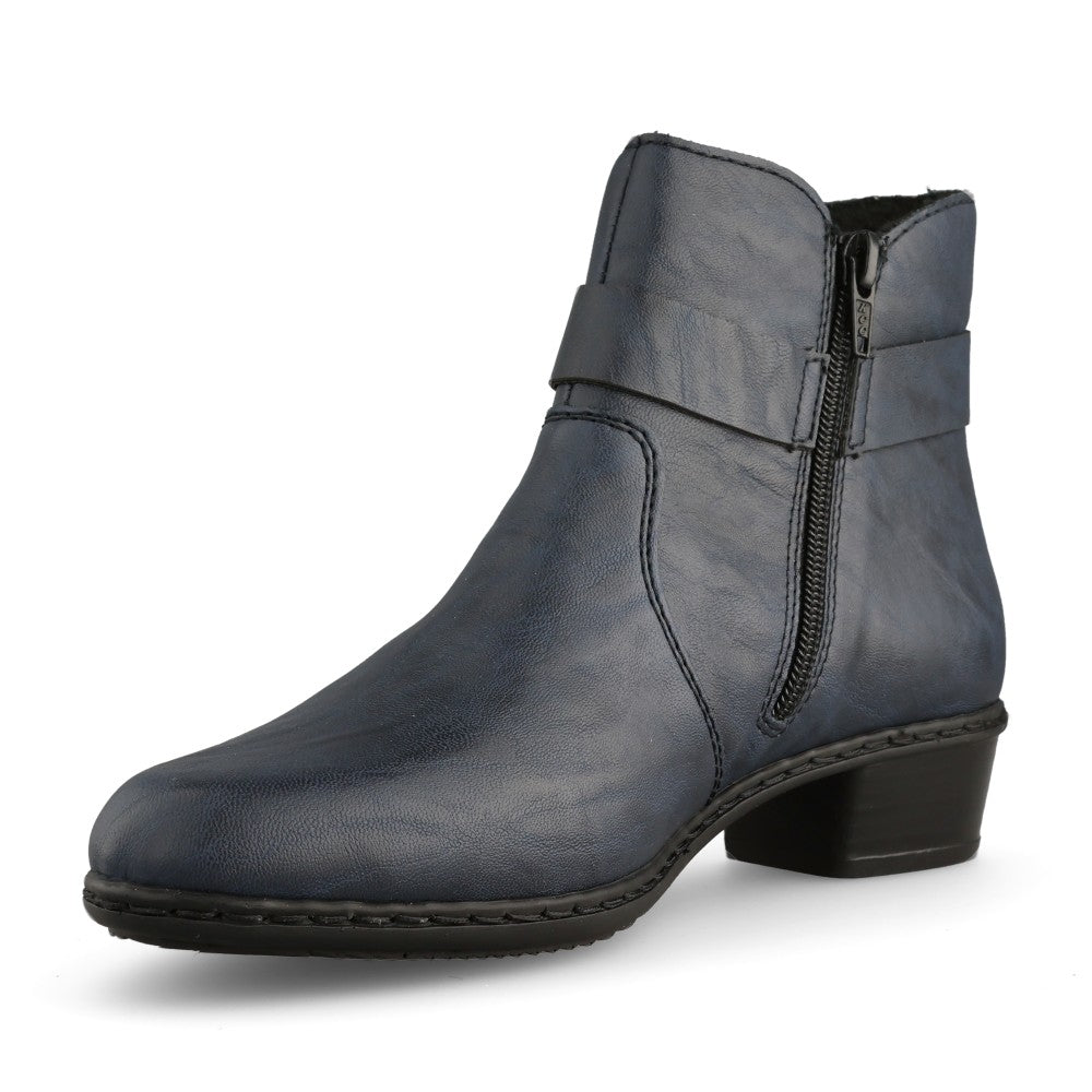 Rieker Ladies Y0775 Ankle Boot In Blue