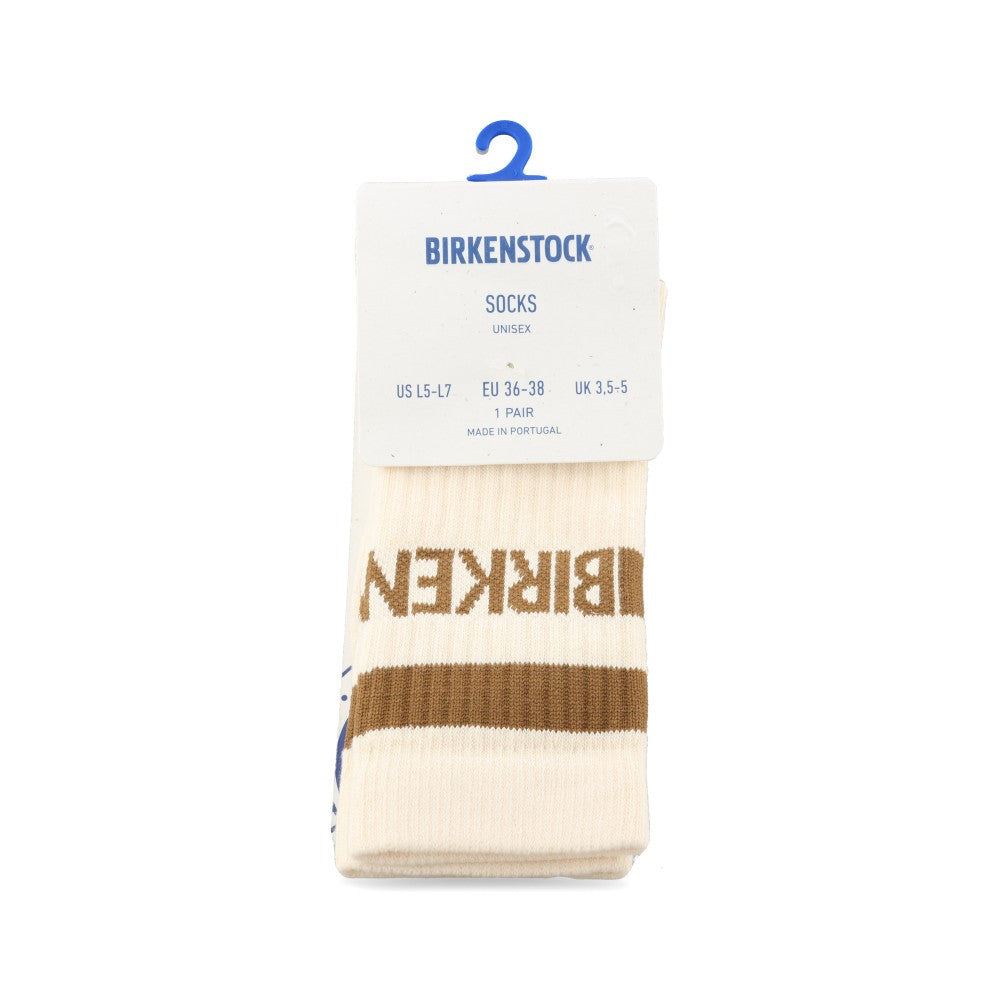 Birkenstock Unisex 1026209 Cotton Tennis Socks (Mink) In Cream