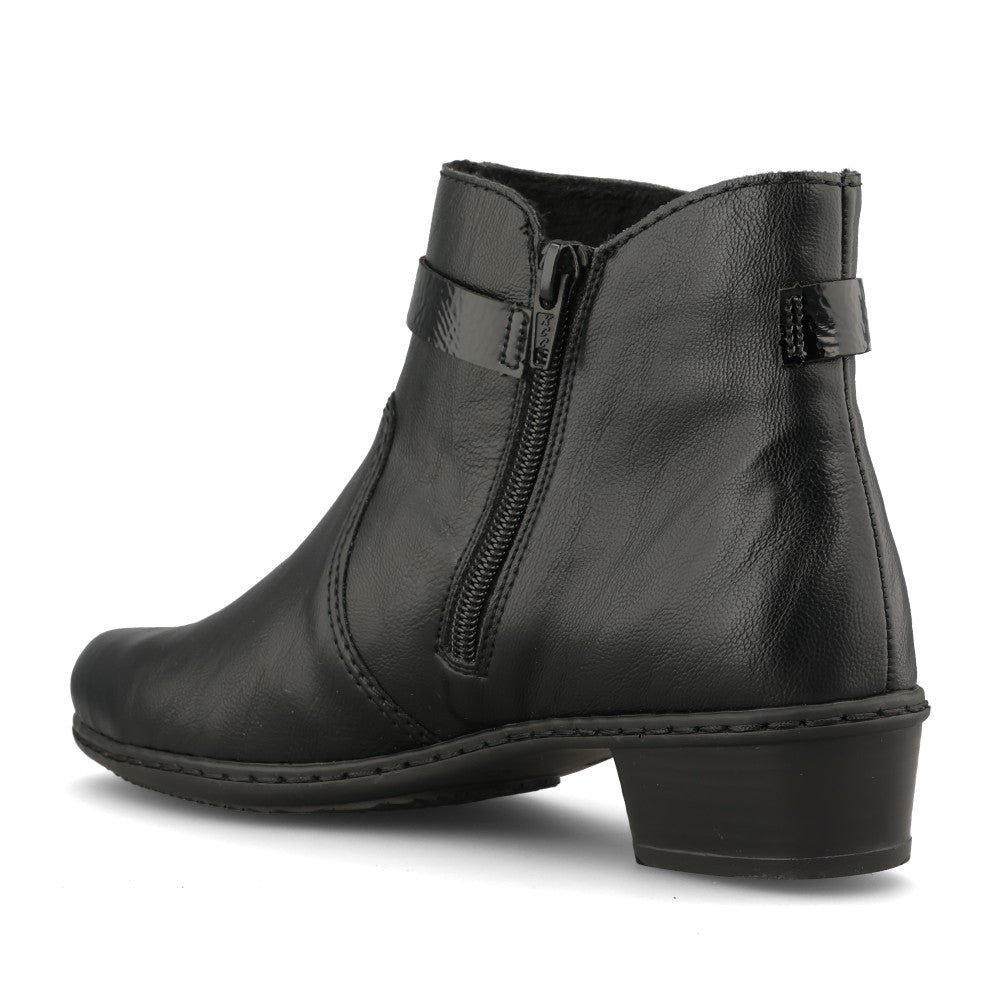 Rieker Ladies Y0783 Ankle Boot In Black