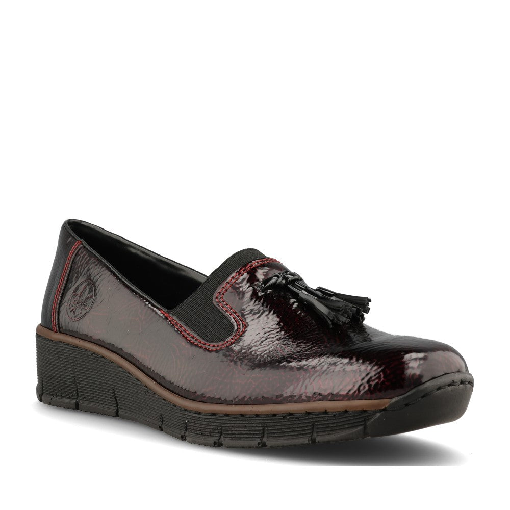 Rieker Ladies 53751 Shoe In Red