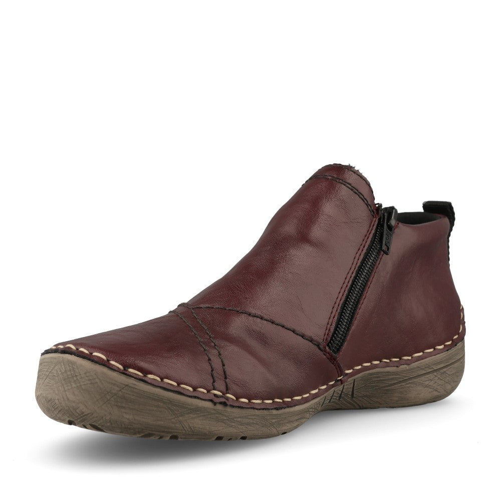Rieker Ladies 52584 Ankle Boot In Red