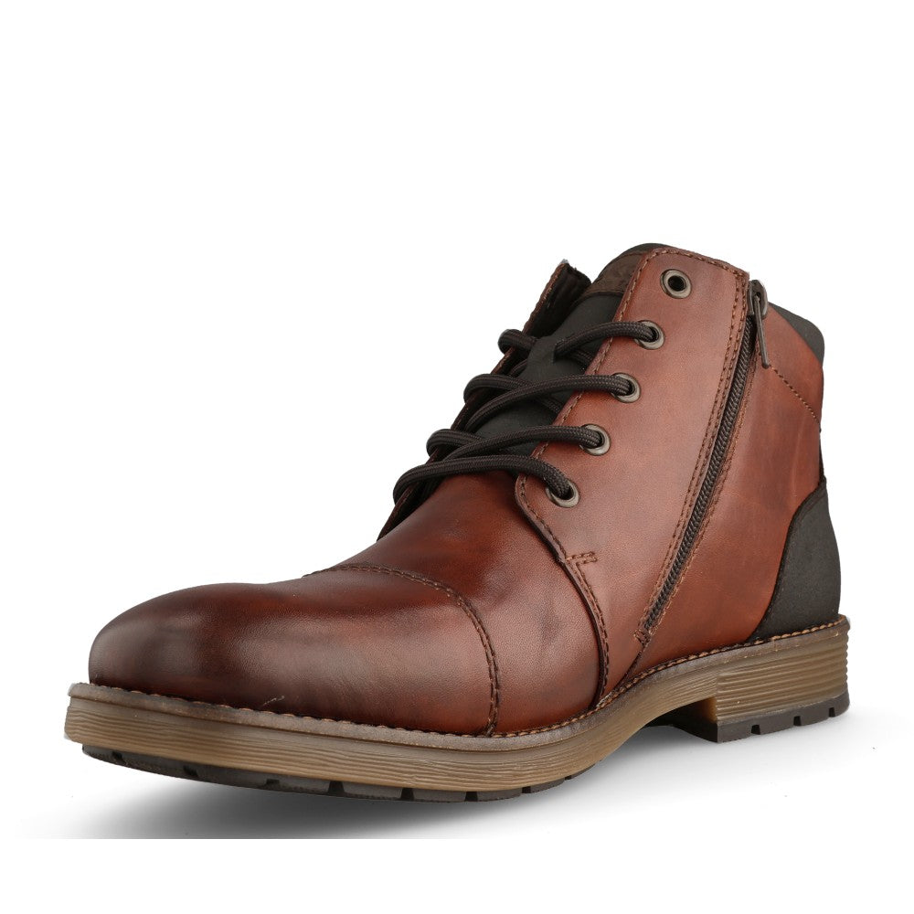 Rieker Mens F4500 Lace Boot In Brown
